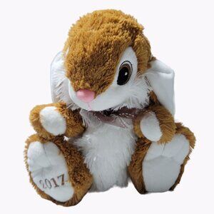 Dan Dee Easter Bunny 14 inch Plush Rabbit Brown White Stuffed Animal Toy